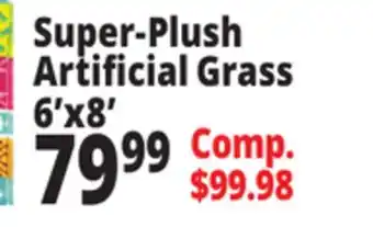 Ocean State Job Lot Super Plush Green Artificial Grass Rug 6' x 8' offer