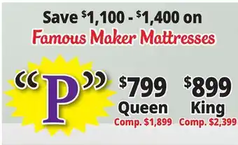 Ocean State Job Lot Famous Maker Mattresses offer