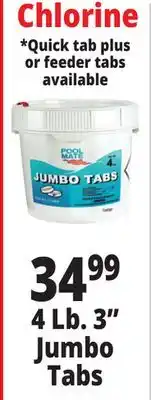 Ocean State Job Lot Pool Mate 3 Jumbo Chlorine Tabs 4 lbs offer