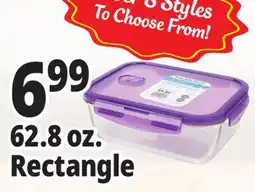 Ocean State Job Lot Glass Food Storage Container 62.89 oz offer