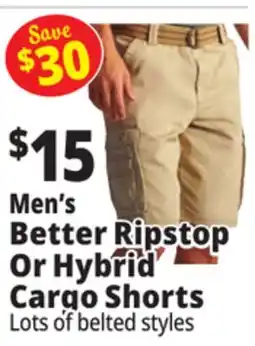 Ocean State Job Lot Men's Better Ripstop Or Hybrid Cargo Shorts offer