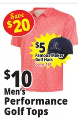 Ocean State Job Lot Men's Performance Golf Tops offer