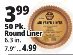 Ocean State Job Lot Baker's Choice Round Air Fryer Liners 50 Count offer