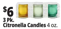 Ocean State Job Lot 3 Pk. Citronella Candles 4 oz offer