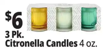 Ocean State Job Lot 3 Pk. Citronella Candles 4 oz offer