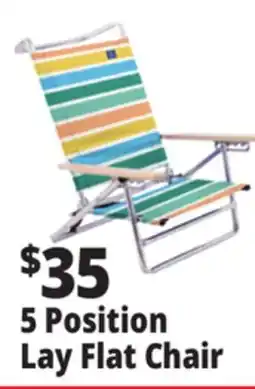 Ocean State Job Lot 5-Position Copa Lay Flat Aluminum Beach Chair offer