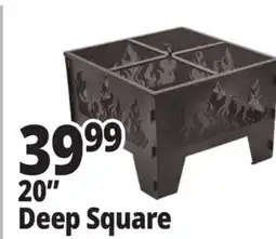 Ocean State Job Lot Outdoor Living Accents Square Fire Pit with Wild Fire Cutout Design 20 offer
