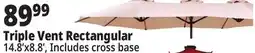 Ocean State Job Lot Outdoor Living Accents Triple-Vented Rectangular Market Umbrella offer