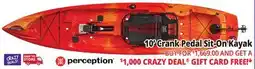 Ocean State Job Lot Perception Crank 10.0 Recreational Pedal Kayak Sunset offer