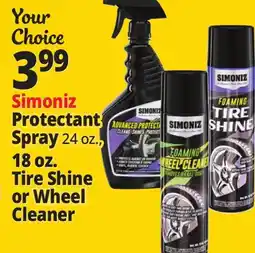 Ocean State Job Lot Simoniz Protectant Spray 24 oz., 18 oz. Tire Shine or Wheel Cleaner offer