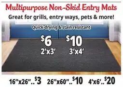 Ocean State Job Lot Multipurpose Non-Skid Entry Mats offer