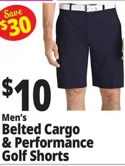 Ocean State Job Lot Men's Belted Cargo & Performance Golf Shorts offer