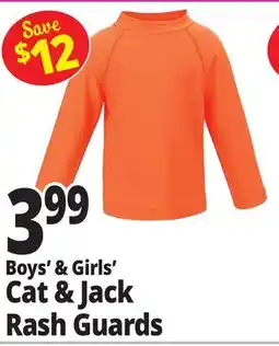 Ocean State Job Lot Boys' & Girls' Cat & Jack Rash Guards offer