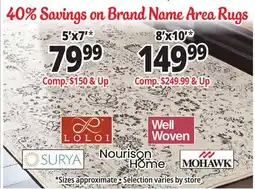 Ocean State Job Lot Brand Name Area Rugs offer
