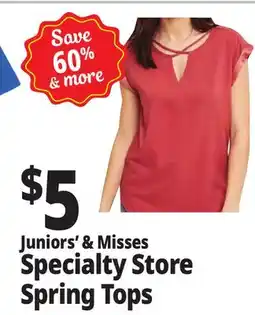 Ocean State Job Lot Junior's & Misses Specialty Store Spring Tops offer