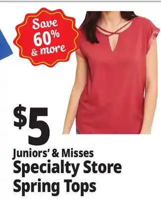 Ocean State Job Lot Junior's & Misses Specialty Store Spring Tops offer