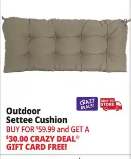 Ocean State Job Lot OutdoorLiving Furnishings Acrylic Settee Patio Cushion with 3M Scotchgard Taupe offer
