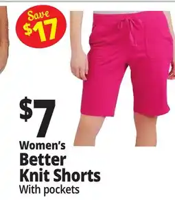 Ocean State Job Lot Women's Better Knit Shorts With pockets offer