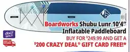 Ocean State Job Lot BOARDWORKS Shubu Lunr 10'4 Inflatable Paddle Board Blue/Gray offer