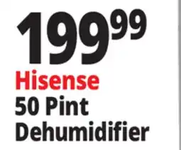 Ocean State Job Lot Hisense 50 Pint Dehumidifier offer