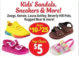 Ocean State Job Lot Kid's Sandals offer