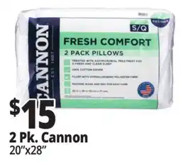 Ocean State Job Lot Cannon Fresh Comfort Bed Pillows 20x28, 2 Pk. Cannon offer