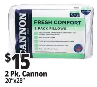 Ocean State Job Lot Cannon Fresh Comfort Bed Pillows 20x28, 2 Pk. Cannon offer