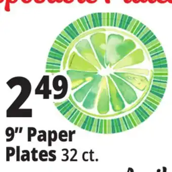 Ocean State Job Lot 9 Paper Plates offer