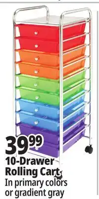 Ocean State Job Lot Leader 10-Drawer Rolling Cart offer