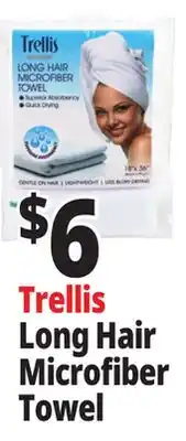 Ocean State Job Lot Trellis Boutique Long Hair Microfiber Towel offer