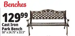 Ocean State Job Lot Cast Iron Park Bench offer