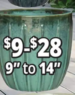Ocean State Job Lot Outdoor Glazed Ceramic Planters 9 to to 14 offer