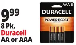Ocean State Job Lot 8 Pk. Duracell AA or AAA offer