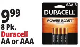 Ocean State Job Lot 8 Pk. Duracell AA or AAA offer