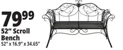 Ocean State Job Lot 52 Scroll Bench offer