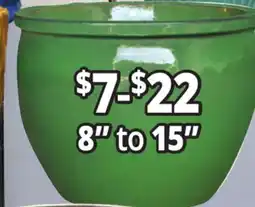 Ocean State Job Lot 8 to 15 Outdoor Glazed Ceramic Planters offer