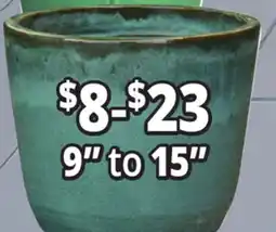 Ocean State Job Lot 9 to 15 Outdoor Glazed Ceramic Planters offer