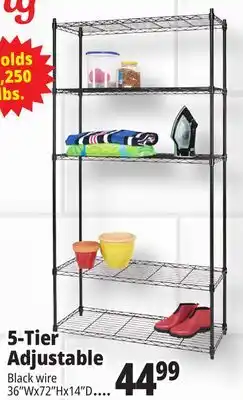Ocean State Job Lot 5-Tier Household Wire Shelving offer