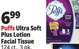 Ocean State Job Lot Puffs Ultra Soft Plus Lotion Facial Tissue offer
