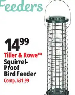 Ocean State Job Lot Tiller & Rowe Squirrel Proof Bird Feeder offer