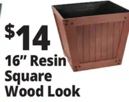 Ocean State Job Lot 16 Resin Square Wood Look offer