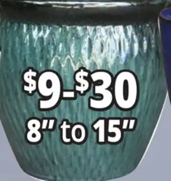 Ocean State Job Lot 8 to 15 Outdoor Glazed Ceramic Planters offer
