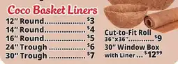 Ocean State Job Lot Coco Basket Liners offer