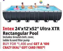 Ocean State Job Lot Intex 24' x 12' x 52 Ultra XTR Frame Rectangular Pool Set with Sand Filter Pump offer