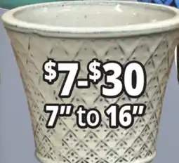 Ocean State Job Lot 7 to 16 Outdoor Glazed Ceramic Planters offer