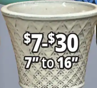 Ocean State Job Lot 7 to 16 Outdoor Glazed Ceramic Planters offer
