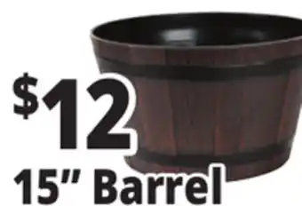 Ocean State Job Lot Whiskey Barrel Resin Planter 15 offer