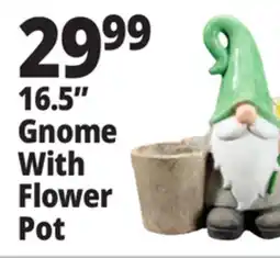 Ocean State Job Lot Gnome With Flower Pot 16.5 offer