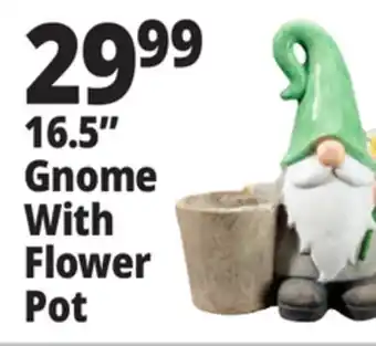 Ocean State Job Lot Gnome With Flower Pot 16.5 offer