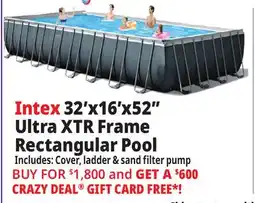 Ocean State Job Lot Intex 32'x16'x52 Ultra XTR Frame Rectangular Pool offer